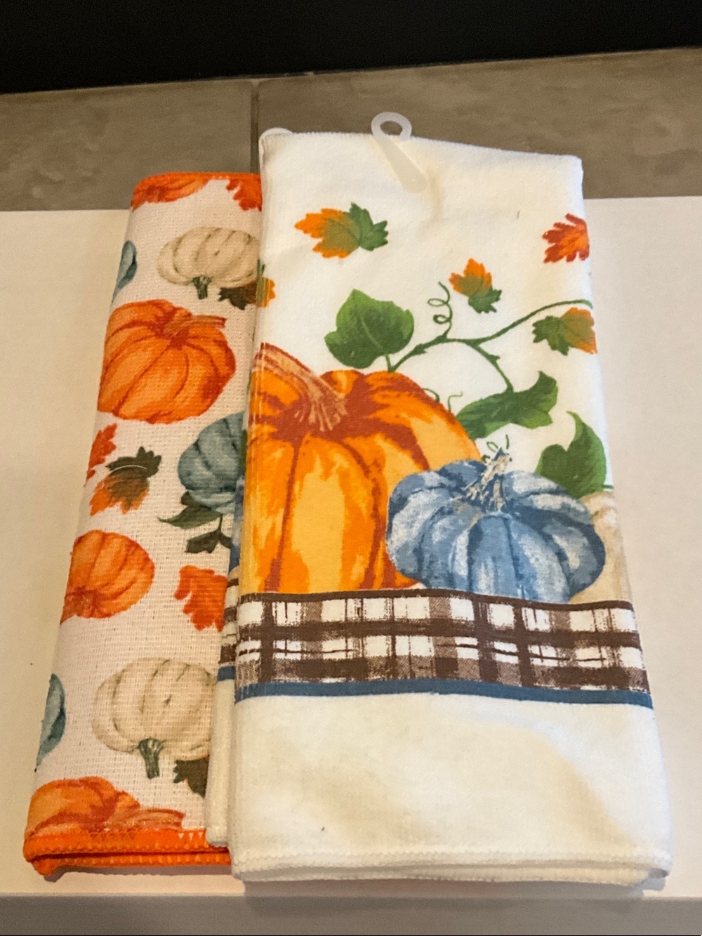 Harvest Pumpkin Kitchen Towel and Mat